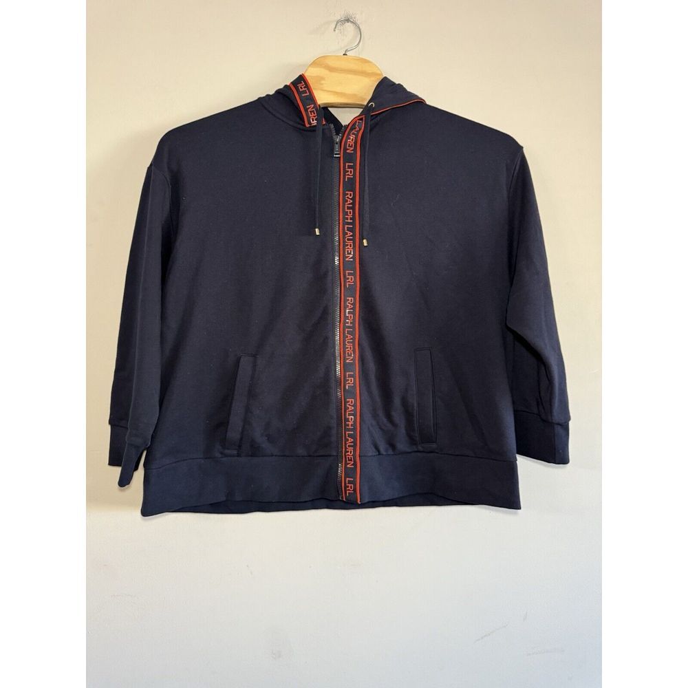 Lauren Ralph Lauren‎ Black Label Logo French Terry Hoodie In Blue Size 3XL